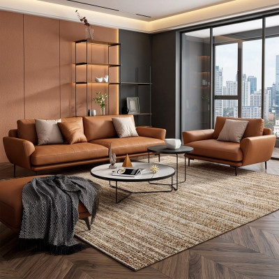 Këssen Unitéiten Stoff Luxus Wunnzëmmer Sofagarnitur 3+2+1 Set Garnitur Lieder