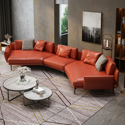 Wunnlandschaft Garnitur Design Modern Canapé Eckcanapé Canapé U-Form Ledercanapé Couch.