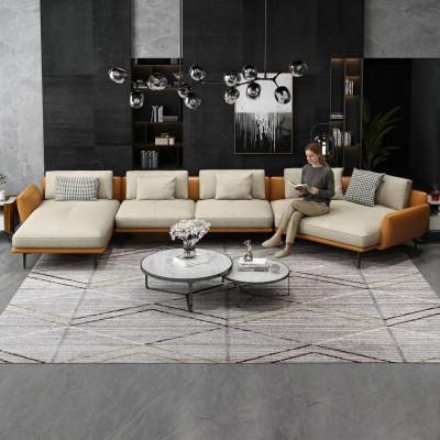 Ecksofa Sofa Canapé Polster Sëtz Stoff Textil Couches Garnitur Wunnlandschaft Nei