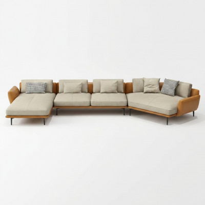 Ecksofa Sofa Canapé Polster Sëtz Stoff Textil Couches Garnitur Wunnlandschaft Nei