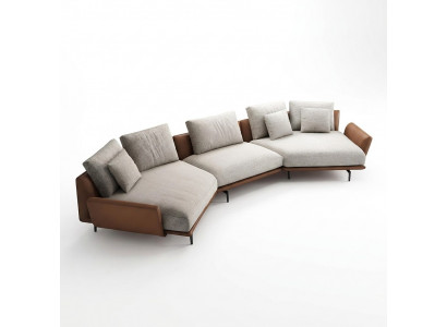 Ecksofa U-Form Stoff Couch Wunnlandschaft Garnitur Design Modern Sofa Trapez Nei