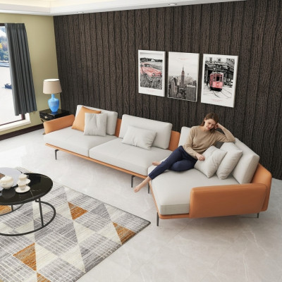 Eckcouch L-Form Stoff Canapé Wunnlandschaft Garnitur Design Modern Sofa Neit Sofas
