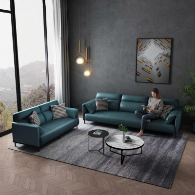 Sofa 3 Sëtzer Lieder-Sofa Couch Wunnlandschaft Garnitur Design Modern Sëtz