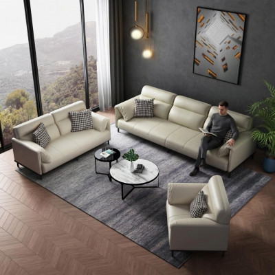 Luxuriéis Wunnzëmmer Sofagarnitur 3+2+1 Set Garnitur Lieder Polster Couche Stoff