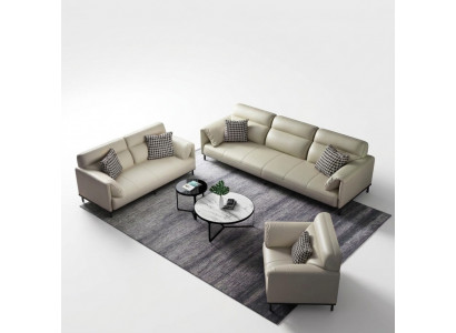 Luxuriéis Wunnzëmmer Sofagarnitur 3+2+1 Set Garnitur Lieder Polster Couche Stoff