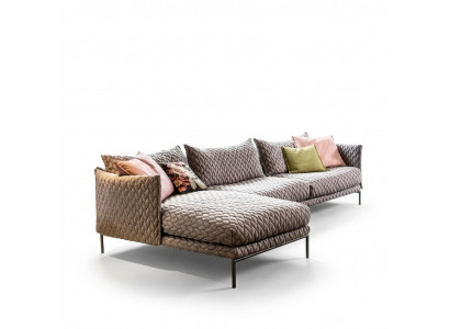Ecksofa L-Form Canapé Wunnlandschaft Garnitur Design Modern Sofa Stoft Textil Nei