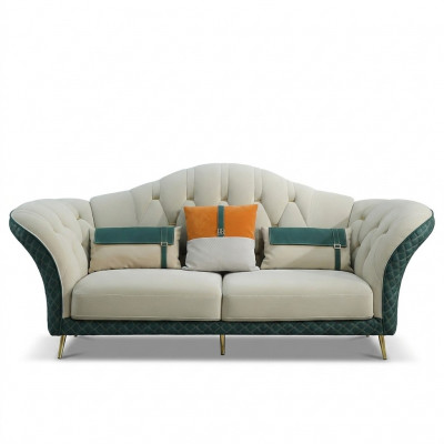 Dreisëtzer Design Sofa 3-Sëtzer Couch Polster Garnitur Canapéen Couchen