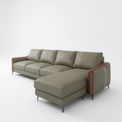 Sëtz Liedercouch Sofa Wunnlandschaft Garnitur Design Modern Sofas Ecksëtz L-Form