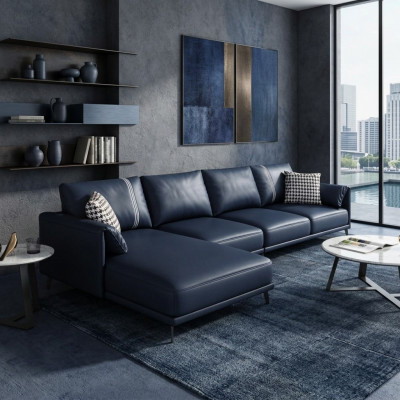 Héichwäerteg Eckeckcouch Wunnlandschaft Ecks Sofa L-Form Lieder Couch Garnitur Sofa Neit