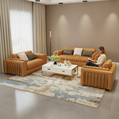 Luxus Liederdivan Couch Wunnlandschaft Garnitur Design Modern Divanen Divan 3+2+1 Nei