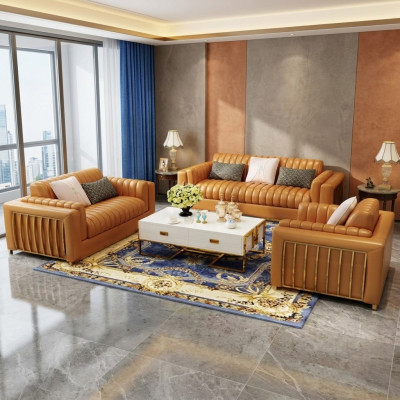 Luxus Liederdivan Couch Wunnlandschaft Garnitur Design Modern Divanen Divan 3+2+1 Nei
