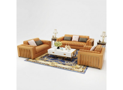 Luxus Liederdivan Couch Wunnlandschaft Garnitur Design Modern Divanen Divan 3+2+1 Nei