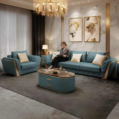 Sofa Stillgrupp 3+2+1 Sëtz Wunnlandschaft Sofa Couch Polster Sofae Grupp Lieder
