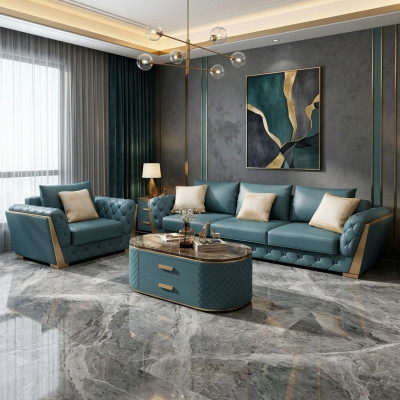 Sofa Stillgrupp 3+2+1 Sëtz Wunnlandschaft Sofa Couch Polster Sofae Grupp Lieder