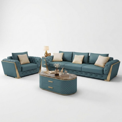 Sofa Stillgrupp 3+2+1 Sëtz Wunnlandschaft Sofa Couch Polster Sofae Grupp Lieder