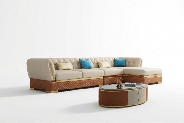 Eckcouch L-Form Liedergaarnitur Couch Wunnlandschaft Ausrüschtung Design Modern Sofen Eck