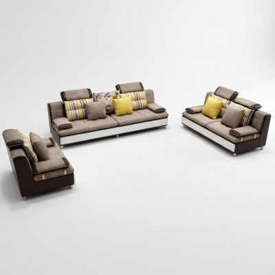 Stoff Textil Canapé Couch Sofa Wunnlandschaft Canapéen Set 3+2+1 Design Canapéen Neigkeeten