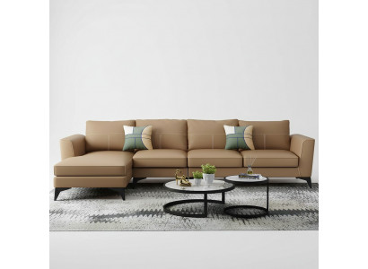 Design Eck-Ecksofa L-Form Modern Sofas Ledersofa Canapé-Divanss Landschaftssuedel Sofa
