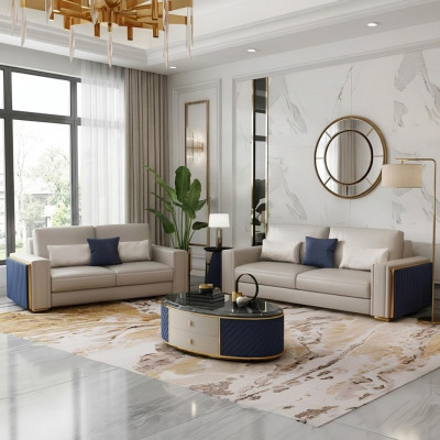 Modern Sofaen – Ledersofa – Canapé – Wunnlandschaft – Sofa – Sëtzgruppe – Sofa Garnitur 3+2 Design