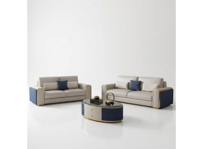 Modern Sofaen – Ledersofa – Canapé – Wunnlandschaft – Sofa – Sëtzgruppe – Sofa Garnitur 3+2 Design