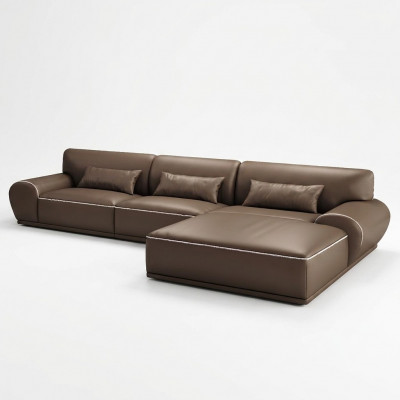 Design Eck Ecksofa L-Form Modern Sofas Ledersofa Wunnlandschaft Sëtz Sofa