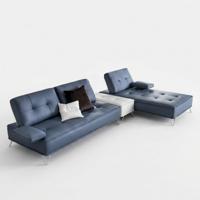 Wunnlandschaft Couch Polster Textil Stoffer Lieder Sëtz Garnitur Eck L-Form Ecksott.