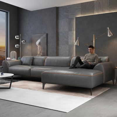 Wunnlandschaft Canapé Polster Textil Lieder Stoff Sëtz Garnitur Eck Ecksofa L-Form.