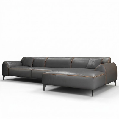 Wunnlandschaft Canapé Polster Textil Lieder Stoff Sëtz Garnitur Eck Ecksofa L-Form.