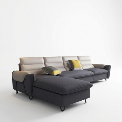 Wunnlandschaft Couch Polster Textil Stoff Lieder Sëtzgarnitur L-Form Eck Ecksofa