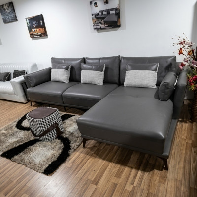 Ecksofa an L-Form Wunnlandschaft Sofa Canapé Polster Garnitur Stoff Lieder Sofas