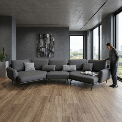 Eckcouch an L-Form Wohnlandschaft Sofa Couch Polster Sofae Garnitur Liederdivan Couchen