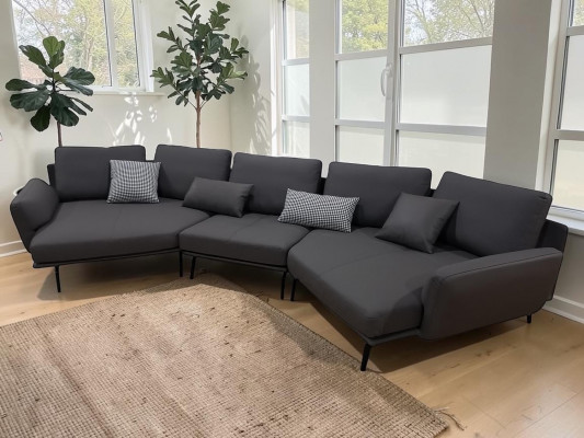 Eckcouch an L-Form Wohnlandschaft Sofa Couch Polster Sofae Garnitur Liederdivan Couchen