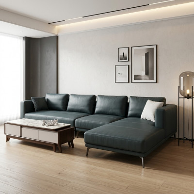 Eck Eckcouch L-Form Wunnlandschaft Sofa Canapé Polster Garnitur Stoff Couche Leder