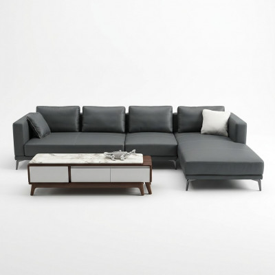 Eck Eckcouch L-Form Wunnlandschaft Sofa Canapé Polster Garnitur Stoff Couche Leder