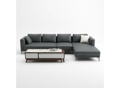 Eck Eckcouch L-Form Wunnlandschaft Sofa Canapé Polster Garnitur Stoff Couche Leder