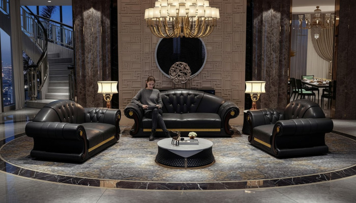 Sëtzgarnitur 3+2+1 Sëtzer Wunnlandschaft Polstersofa Sofa Garnitur Sofasen Lieder