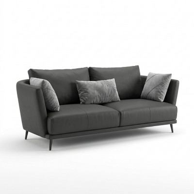 Dreisëtzer Design Sofa Canapé Polstersofa Ledersofa Modern Relax Club 3 Sëtzer
