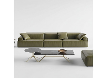 Lädersofa 6 Sëtzer XXL Couch Grousst Sofa Lümmel Couchen Sofas Couchen Garnituren