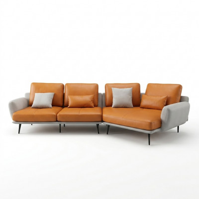 Eckcouch L-Form Wunnlandschaft Sofa Canapé Polster Eck Garnitur Ledercouch Grupp.