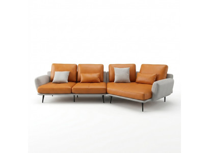 Eckcouch L-Form Wunnlandschaft Sofa Canapé Polster Eck Garnitur Ledercouch Grupp.
