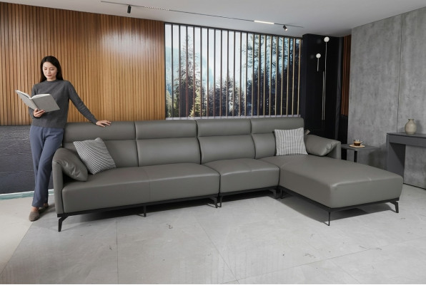 Ecksofa L-Form Wunnlandschaft Canapé Couch Polster Eck Garnitur Gielt Ledercanapé.