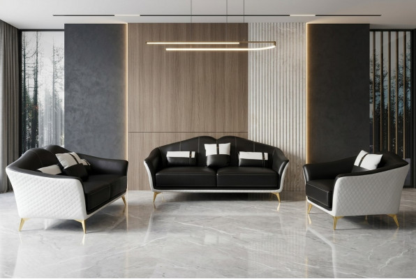 Design Dräisëtzer Miwwelen 3 Sëtzer Sofa Couch Polster Club Couchen Sofas Lounge