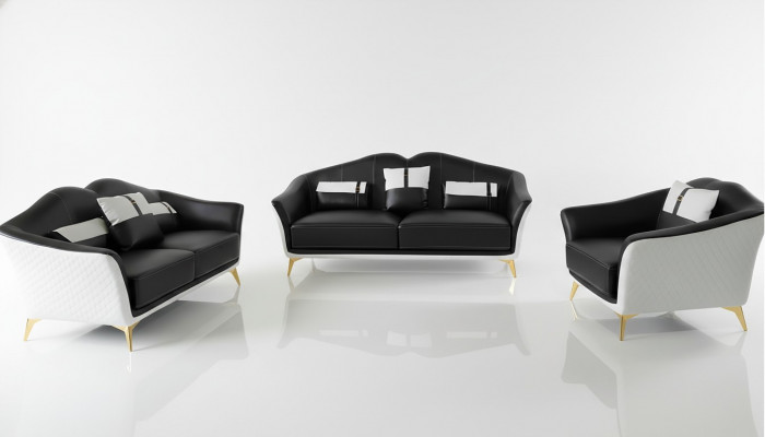Design Dräisëtzer Miwwelen 3 Sëtzer Sofa Couch Polster Club Couchen Sofas Lounge