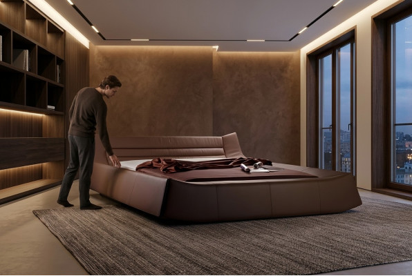 Bett Këssen Design Luxus Duebel Hotel Better Schlofzëmmer Lieder Stoff Modern