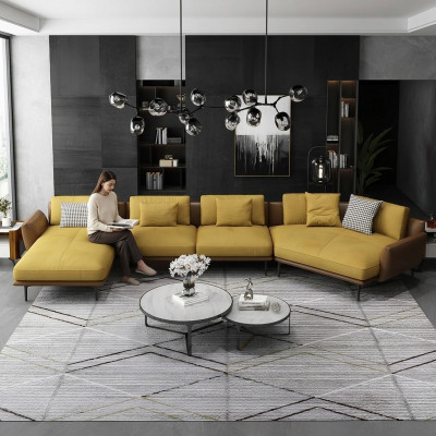 Eckcouch L-Form Wunnlandschaft Canapé Sofa Polster Eck Garnitur Lieder Capoen Neit