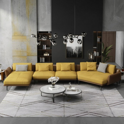Eckcouch L-Form Wunnlandschaft Canapé Sofa Polster Eck Garnitur Lieder Capoen Neit