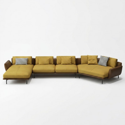 Eckcouch L-Form Wunnlandschaft Canapé Sofa Polster Eck Garnitur Lieder Capoen Neit