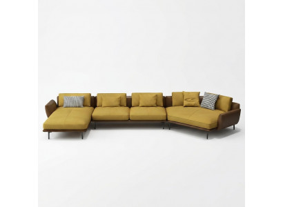 Eckcouch L-Form Wunnlandschaft Canapé Sofa Polster Eck Garnitur Lieder Capoen Neit