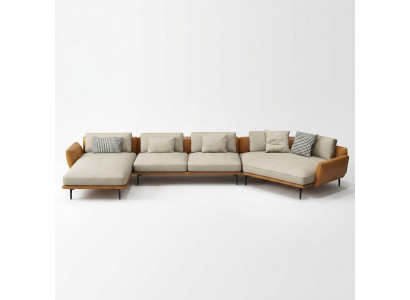 Eckcouch U-Form Wunnlandschaft Sofa Canapé Polster Eck Garnitur Stoff Sofae Lieder