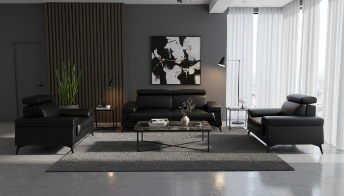 Sofagarnitur 3+1+1 Sëtzer Wunnlandschaft Sofa Couch Polster Garnitur Sofas Lieder